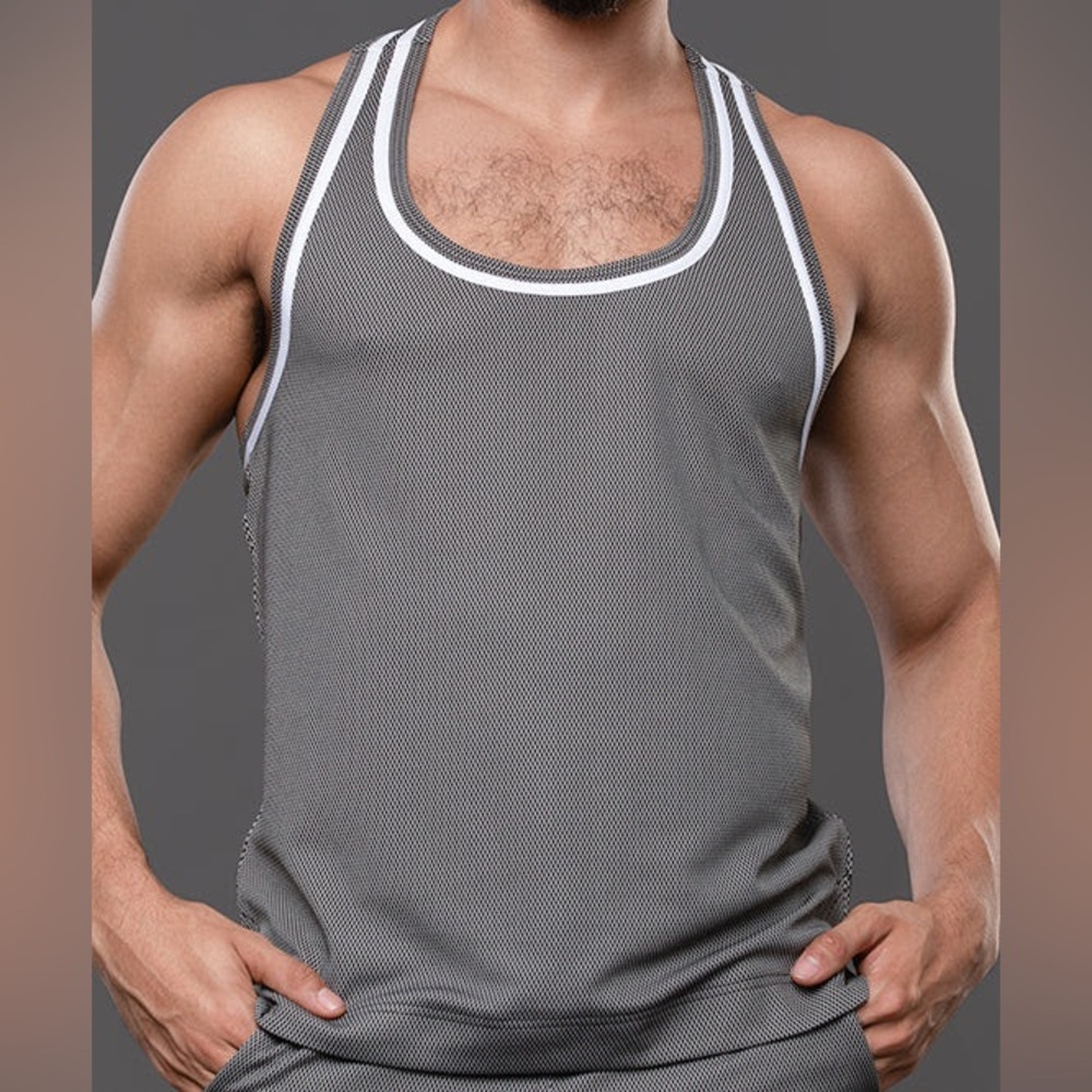 ANDREW CHRISTIAN | Fit Mesh Training Tank | S